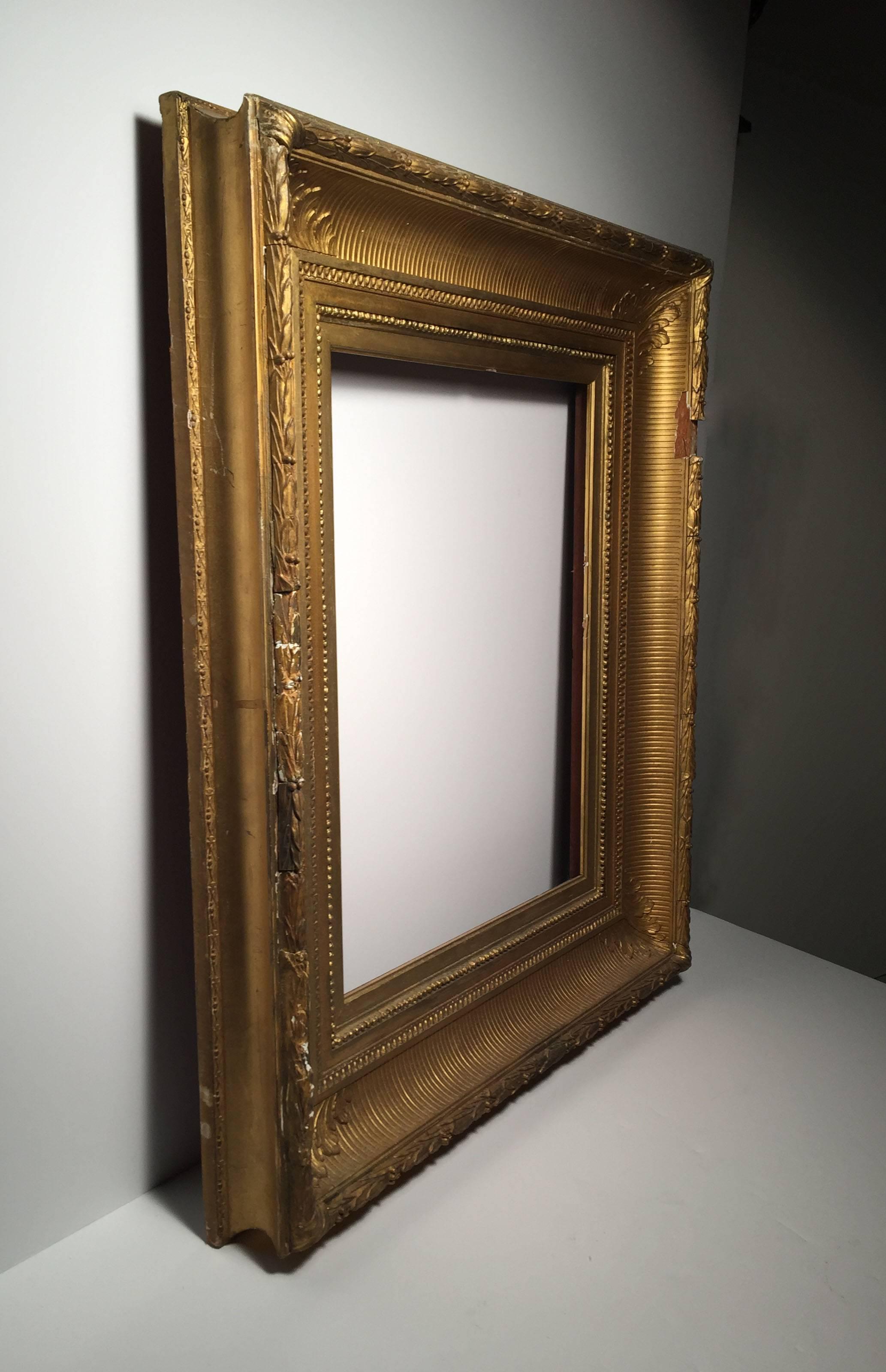 Cadre / Miroir en bois doré de l'American Hudson River School Bon état - En vente à Chicago, IL