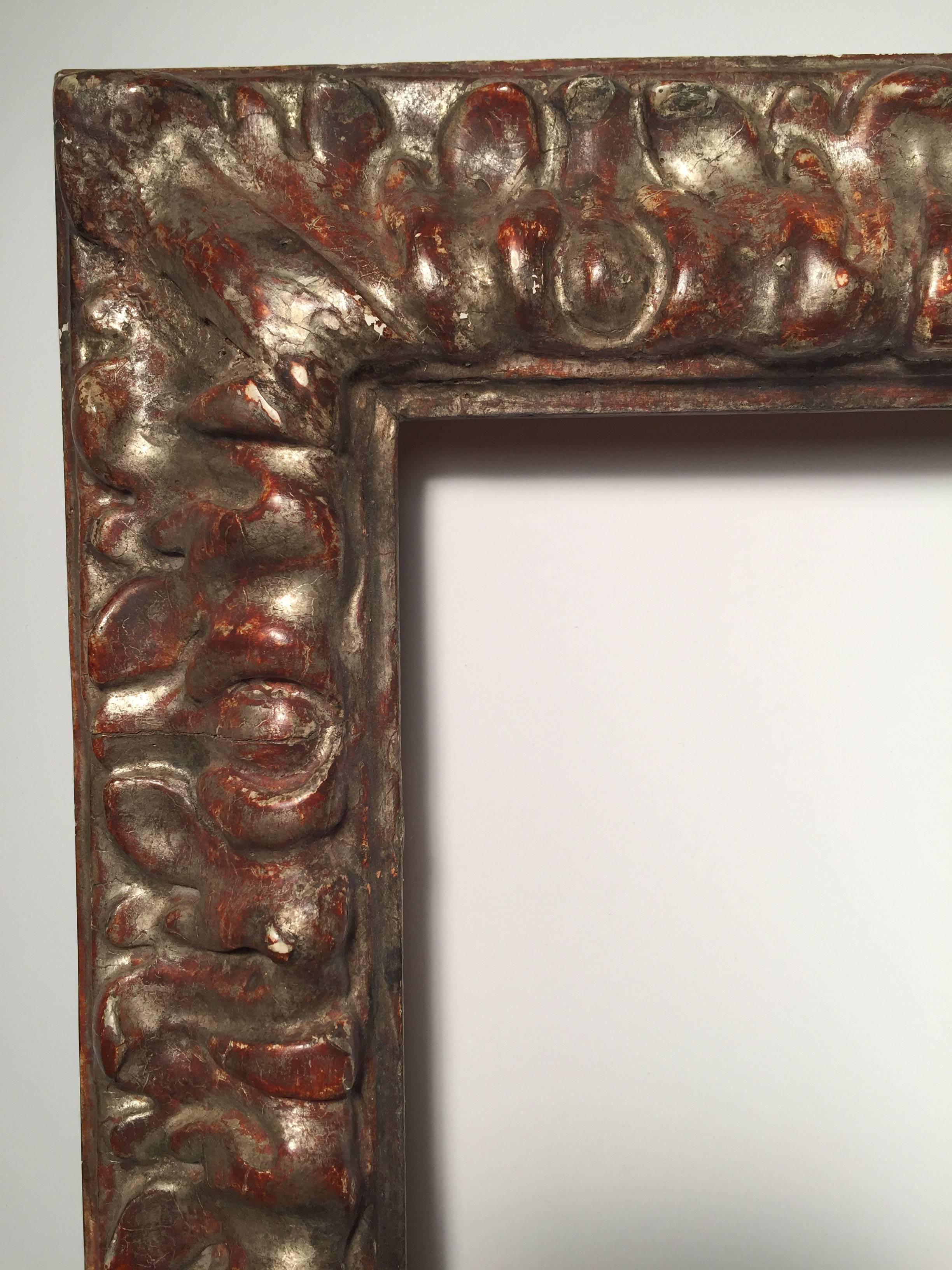 Vintage 20th Century Italian Decorator Frame Mirror Baroque Style In Good Condition For Sale In Chicago, IL