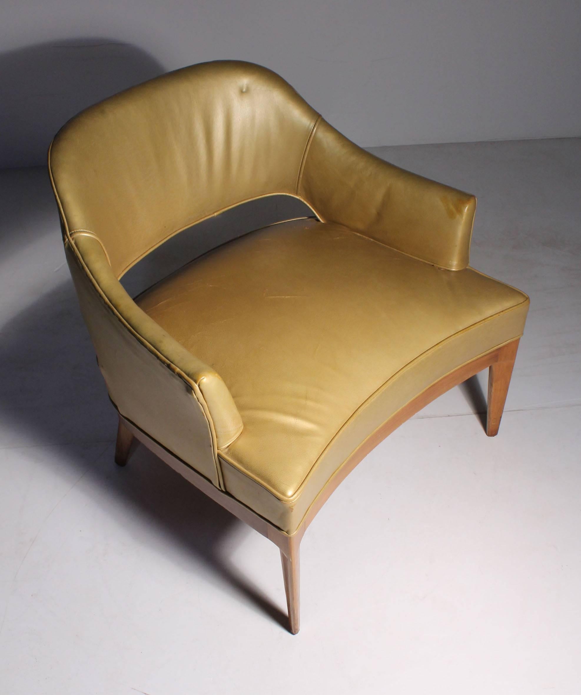 20th Century Pair of Swank Designer Low Vintage Lounge Chairs by Erwin Lambeth For Sale