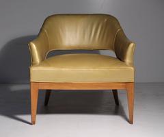 Pair of Swank Designer Low Vintage Lounge Chairs by Erwin Lambeth