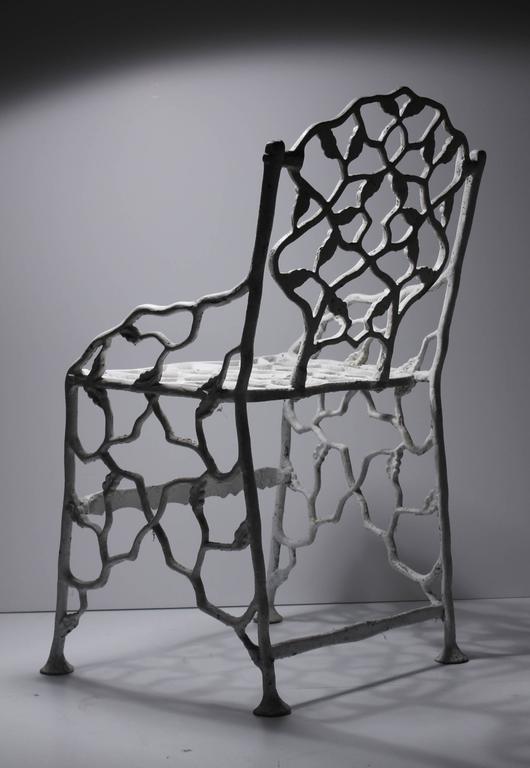 Rare Petite Cottage Faux Bois Cast Iron Garden Chair By Fiske For Victorian Rare Petite Cottage Faux Bois Cast Iron Garden Chair By Fiske
