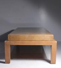 Vintage Leather Dunbar Wormley Samuel Marx Coffee Table attrib Parzinger