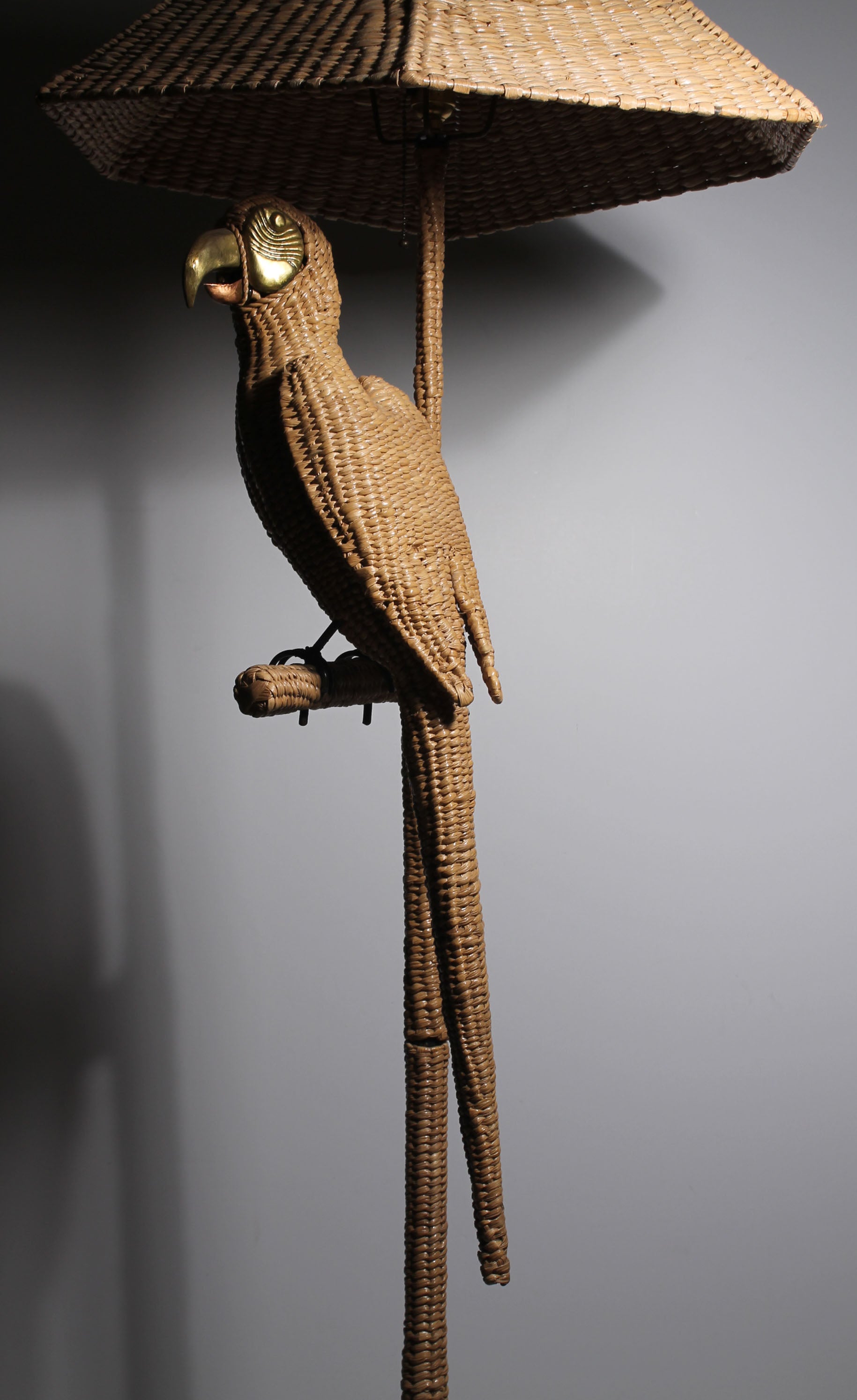 Mario Lopez Torres Parrot and Greek Key Mario Torres Parrot Floor Lamp at 1stDibs