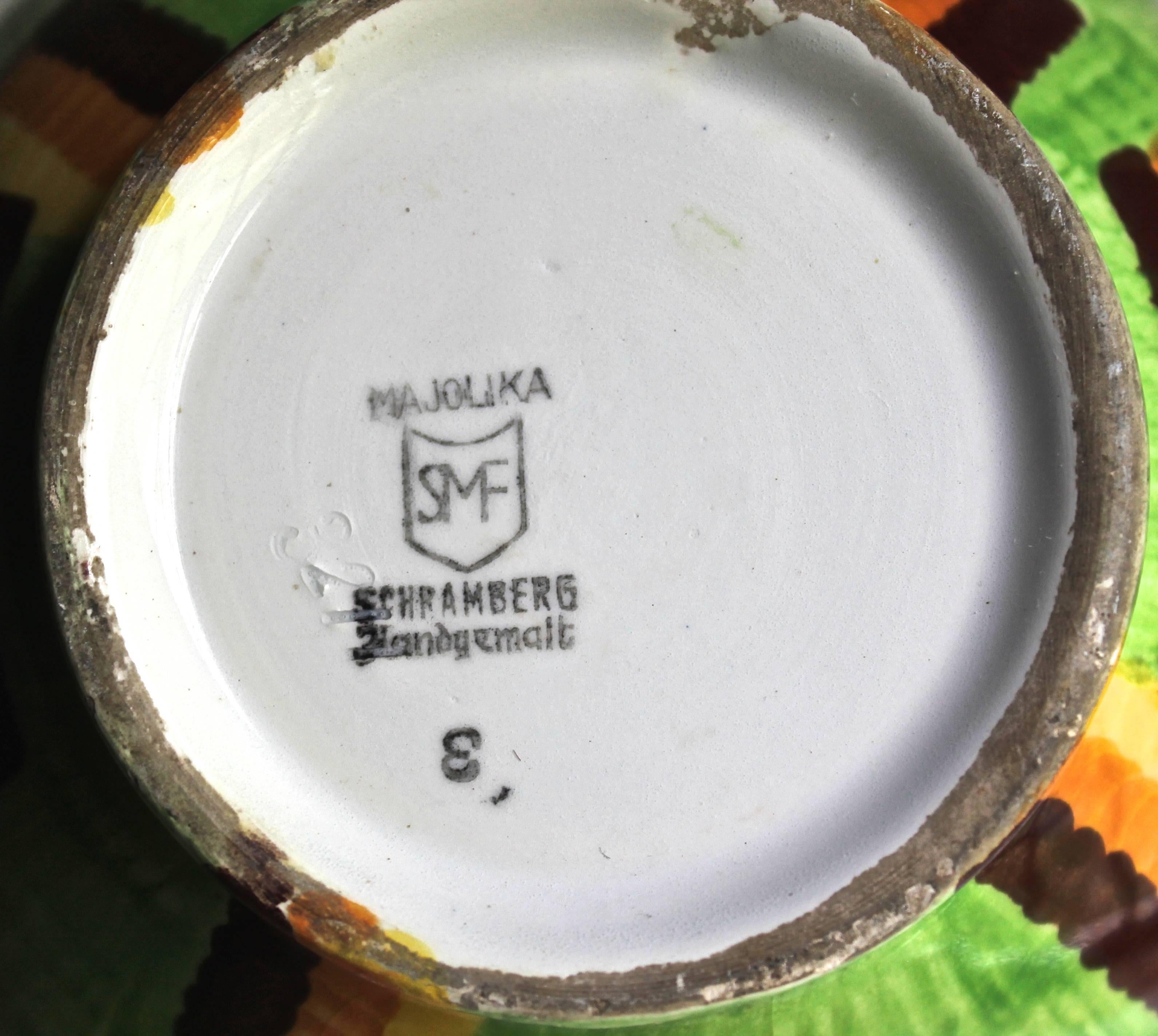 Eva Zeisel Schramberger Majolikafabrik 'Gobelin 8' Teeservice 2