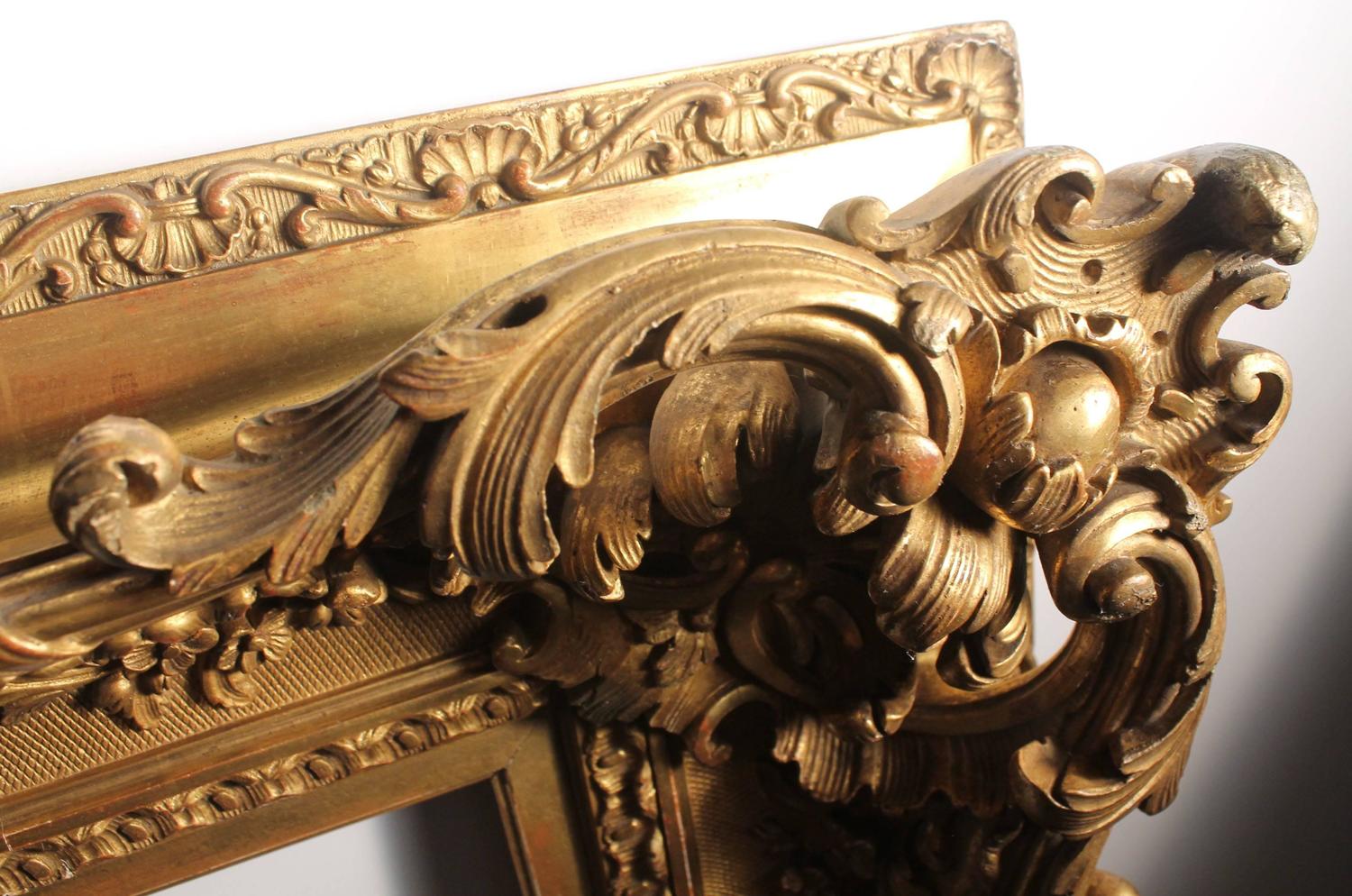 Antique Italian Gilt 19th Century Picture Frame or Mirror Baroque ...