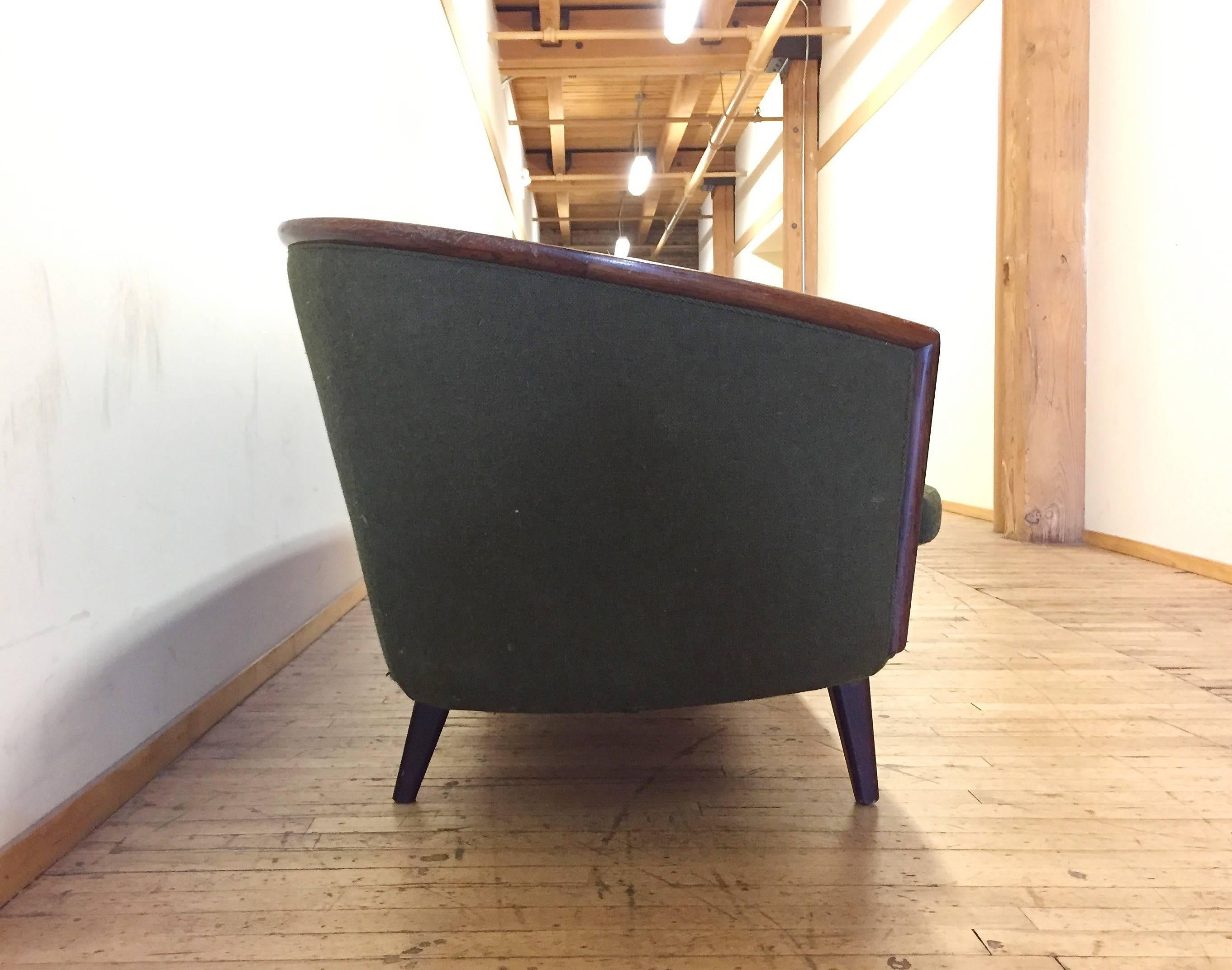 20th Century Rare Vintage Danish Modern Sofa by Pi Langlos Fabrikker, Stranda For Sale