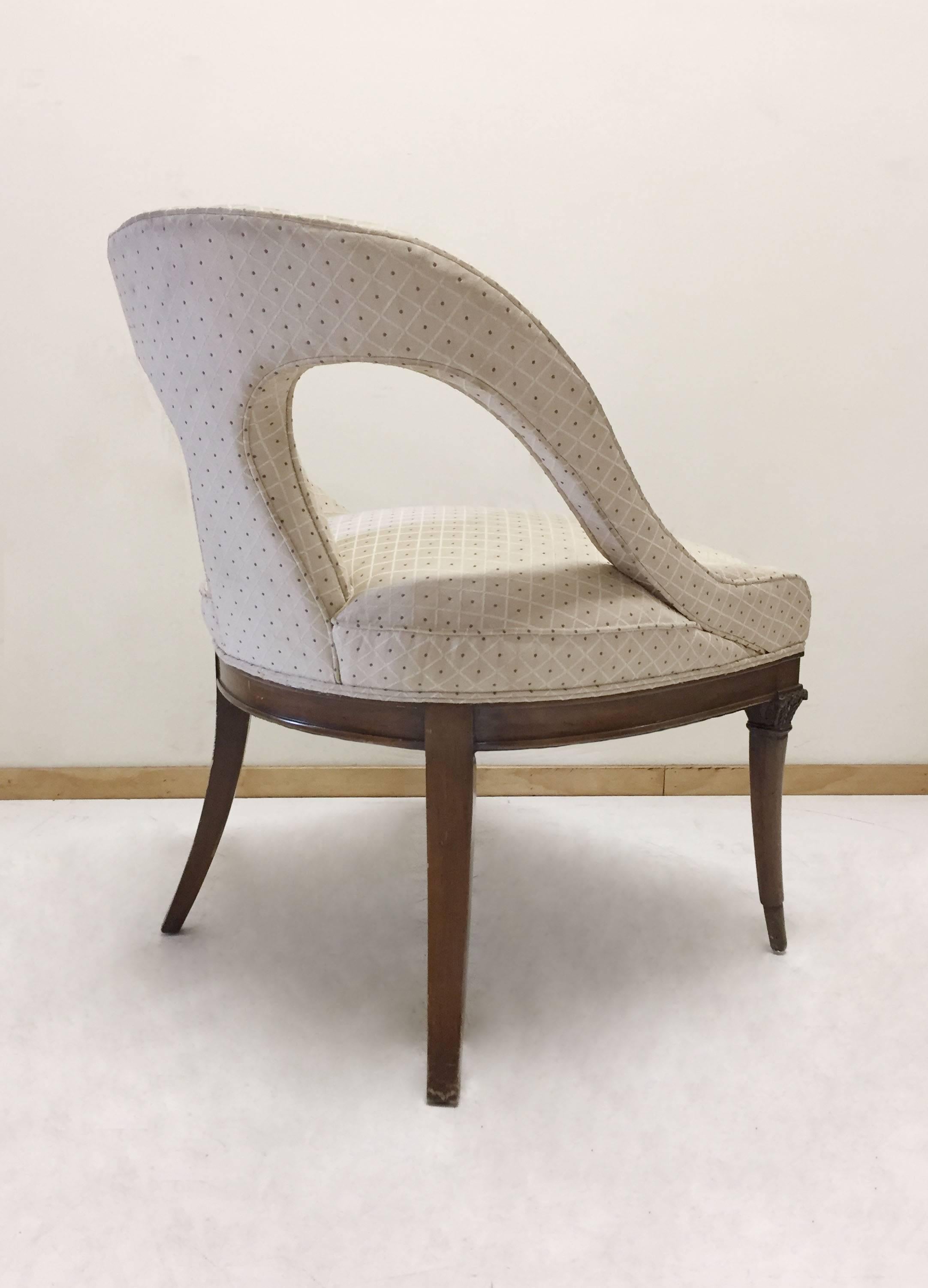 American A single Neoclassical 1940s Style Designer Side Chair