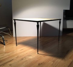 Vintage Designer Iron & Capiz Shell Coffee Table Hollywood regency