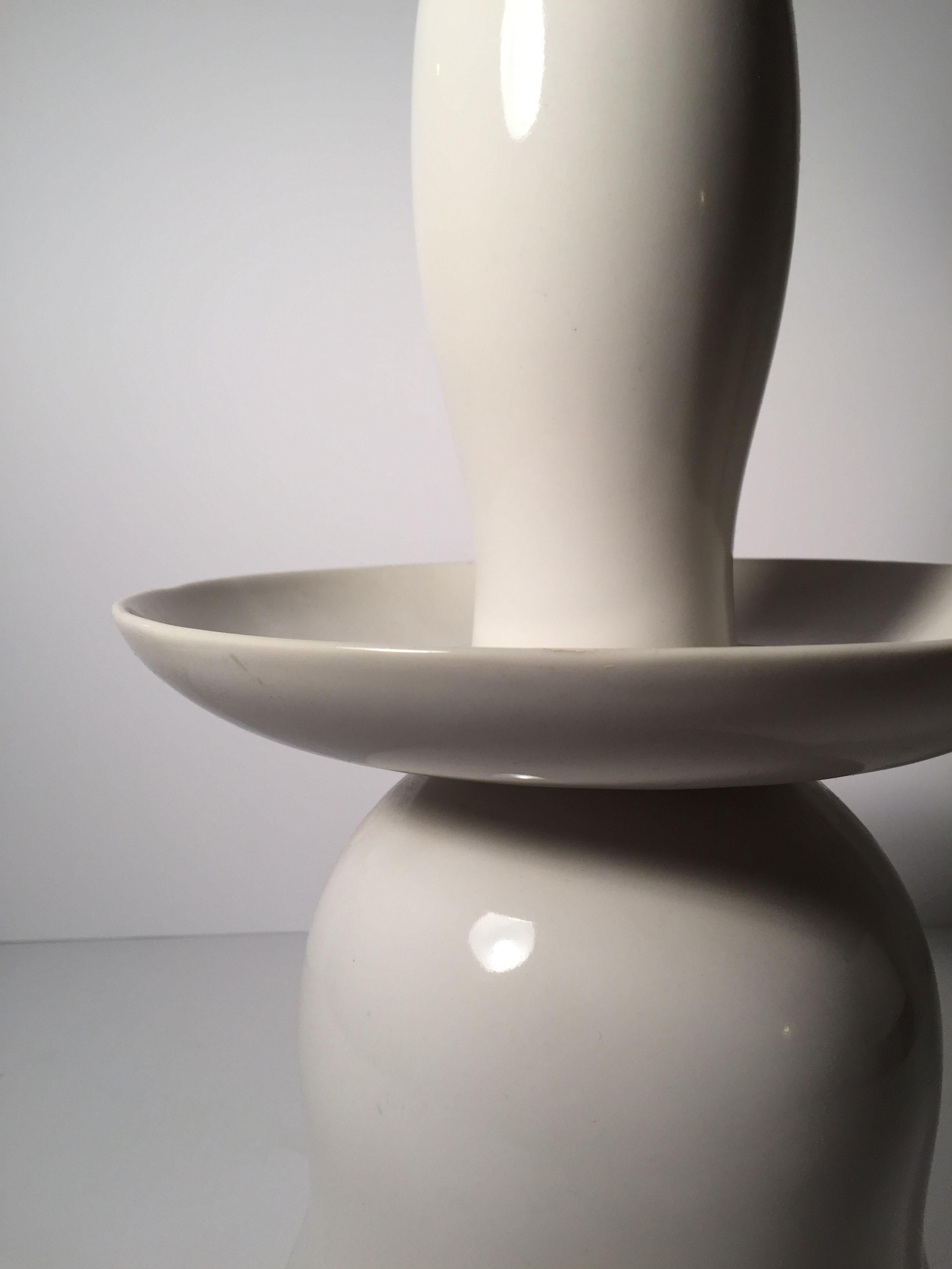 Lampes de bureau vintage en porcelaine Gerald Thurston pour Lightolier en vente 1
