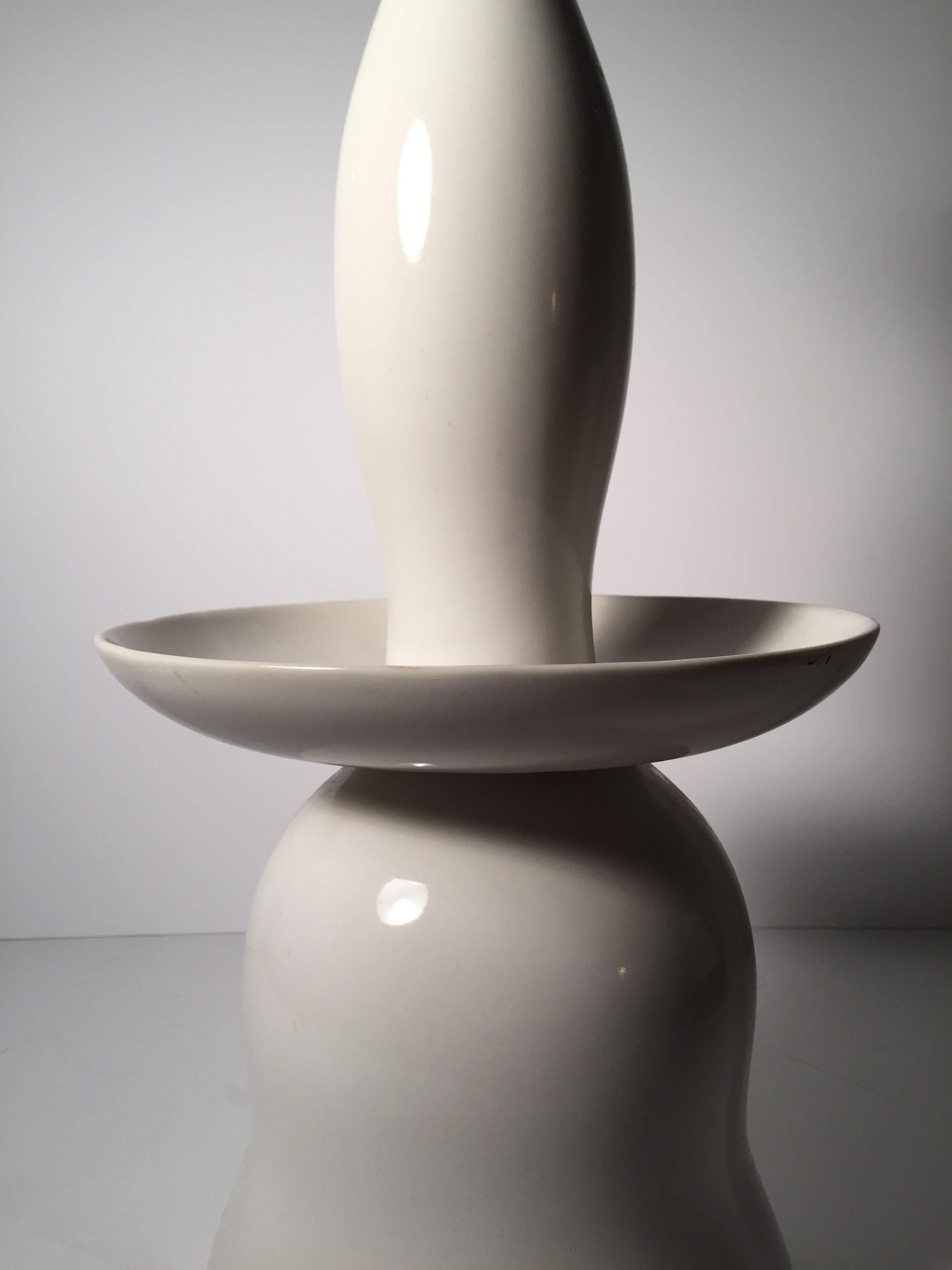Porcelaine Lampes de bureau vintage en porcelaine Gerald Thurston pour Lightolier en vente