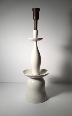 Lampade da tavolo in porcellana vintage di Gerald Thurston per Lightolier