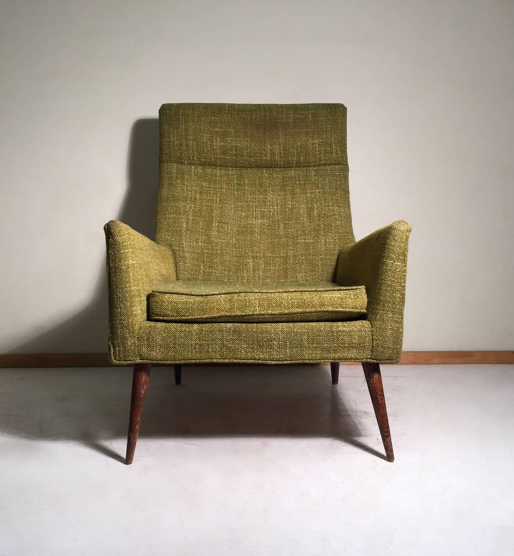 Mid-Century Modern Superb Paul McCobb High Back Form Large Lounge Chair