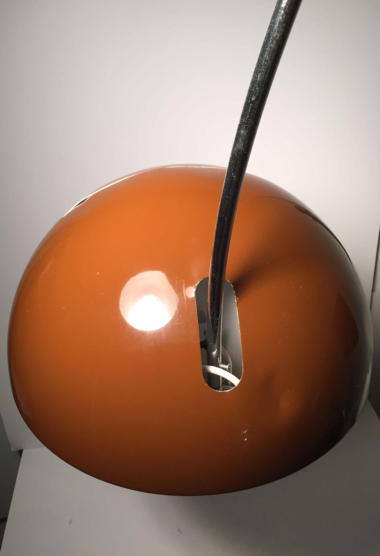 Lampadaire vintage original Joe Colombo Coupe Arc pour Oluce in Chocolate en vente 7