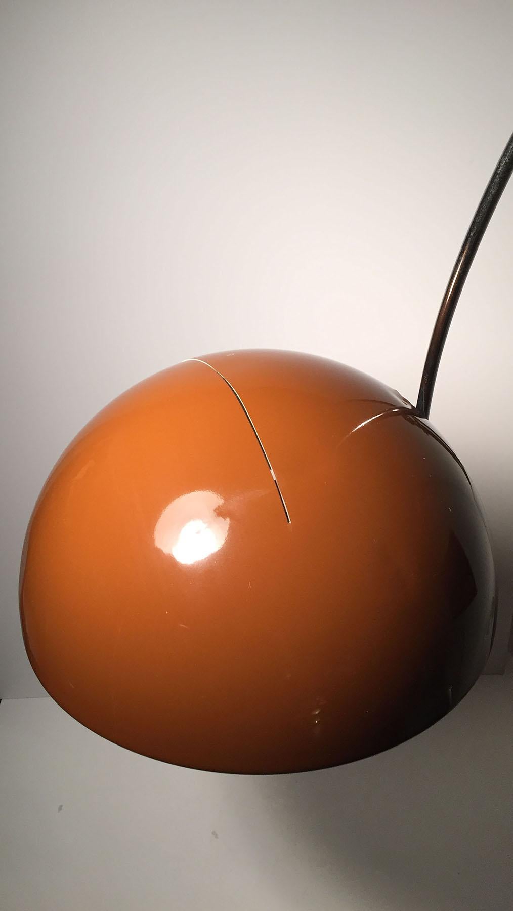 Rare Vintage Original Joe Colombo Coupe Arc Floor Lamp for Oluce For Sale 5