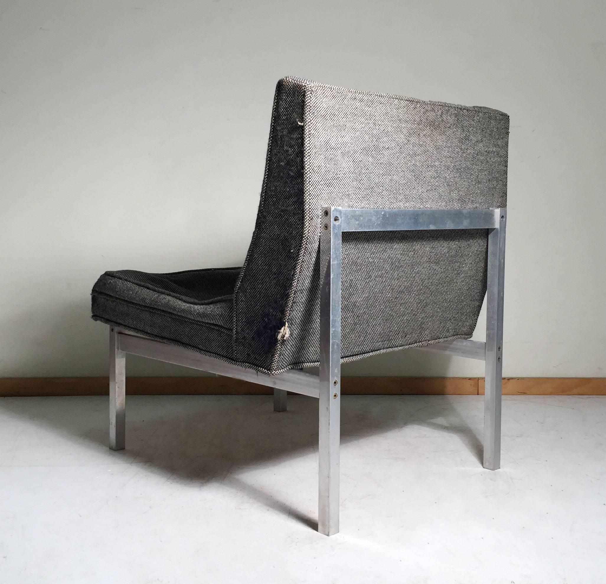 Florence Knoll, Loungesessel aus Aluminium (Moderne der Mitte des Jahrhunderts) im Angebot