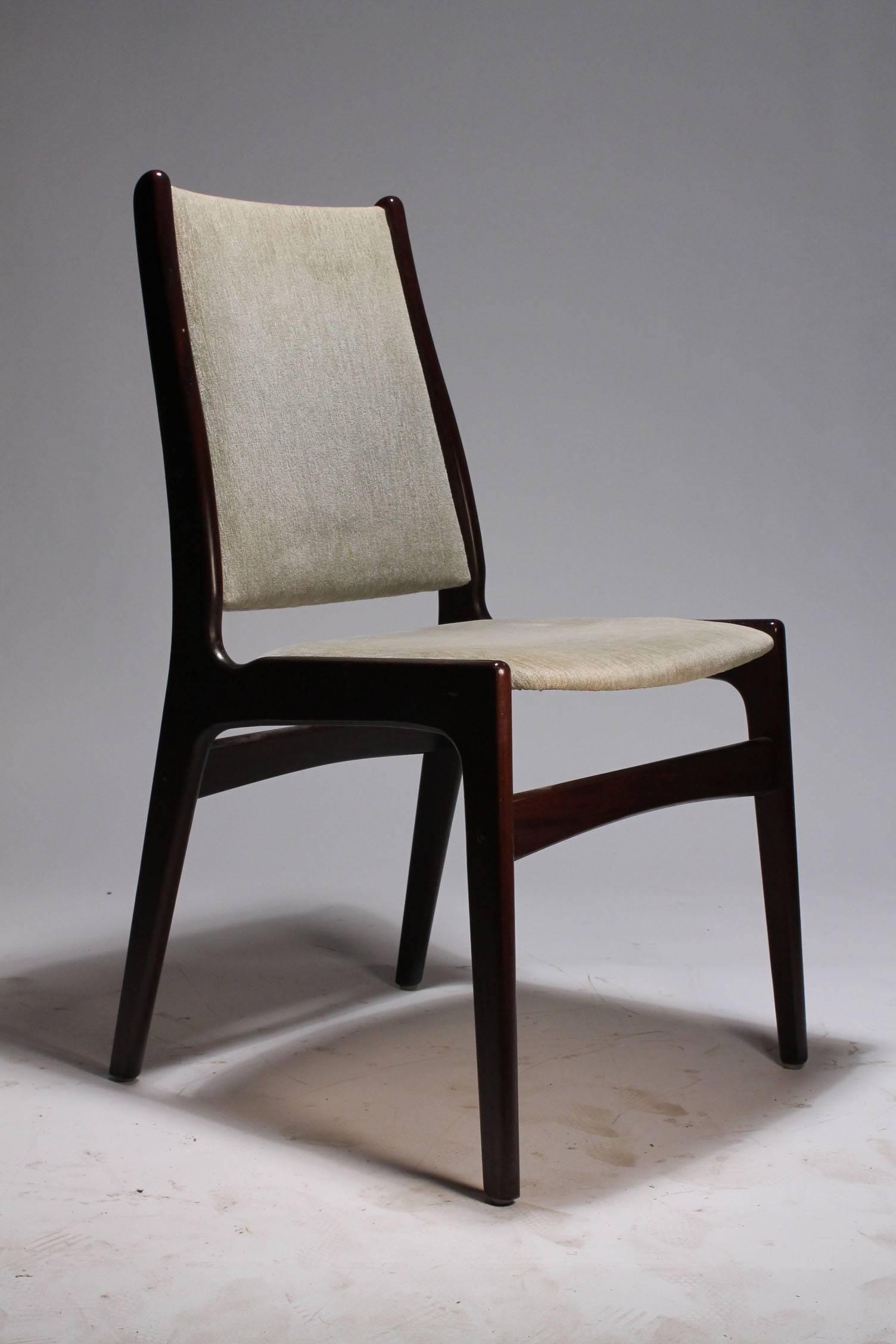 Johannes Andersen design for Anderstrup Mobelfabrik Uldum Mid Century Danish Dining Chairs.


