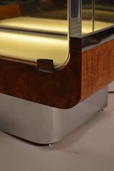 Kagan Burl and Lucite Vitrine Display Case