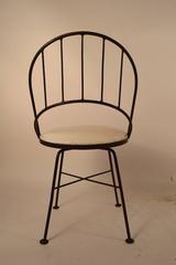 Set of Four Wrought Iron Swivel Chairs