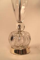 Pair of Crystal Lamps by Tiffin After Baccarat