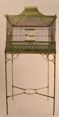 Antique Architectural Bird Cage on Stand