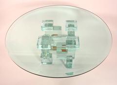 Glasblock-Couchtisch