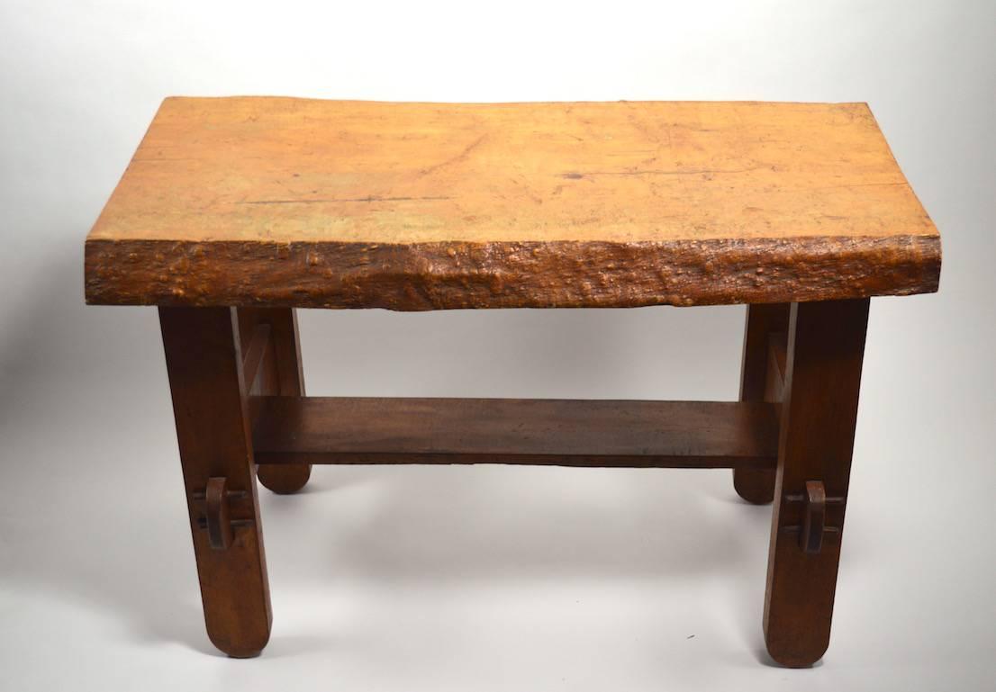 Constructed of solid wood, vintage adirondack, rustic style table, assembled without nails. Top 3