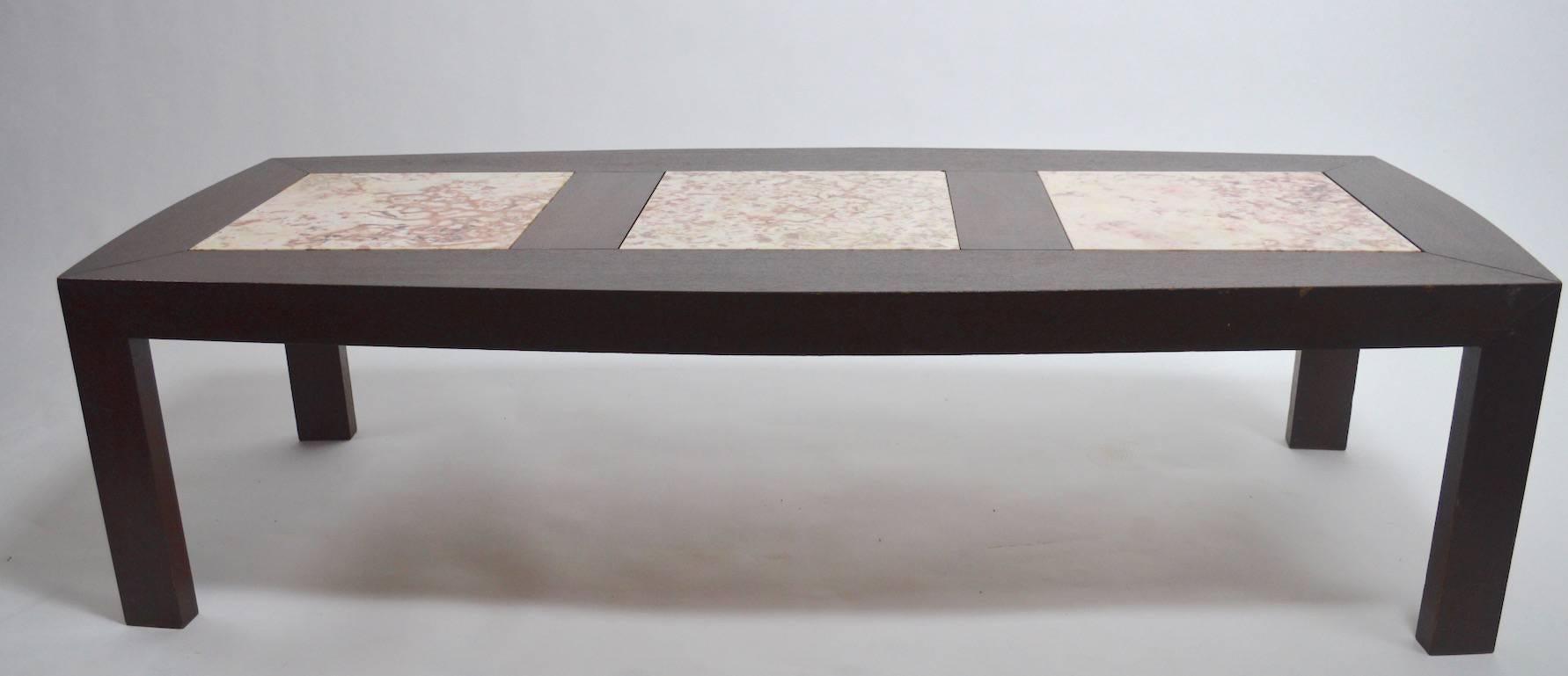 Unusual Mid-Century coffee table, marked 