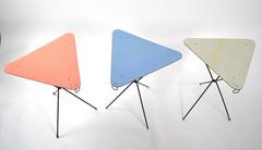 Three-Piece Set Mid¬-Century Folding Tables