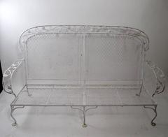 Dramatic Wrought Iron Sofa Attributed to Woodard