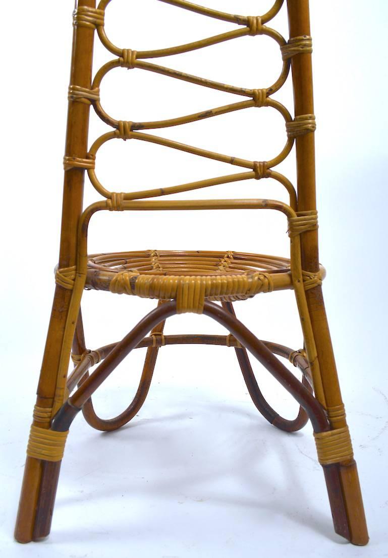 bamboo high back chair