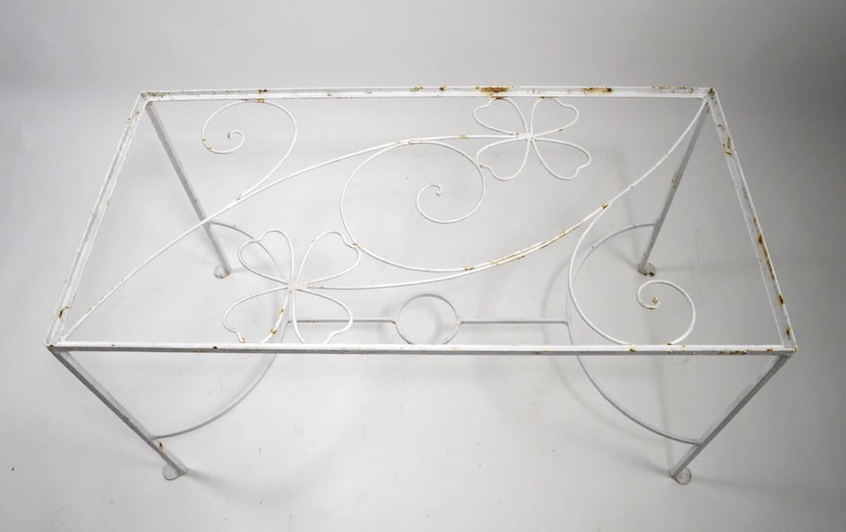 Wrought Iron Table attributed to Weinberg In Good Condition For Sale In New York, NY