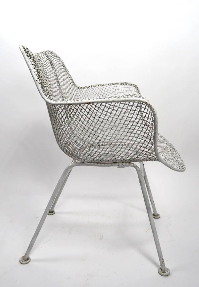 Mid-20th Century Set of Four Woodard Sculptura Garden Patio Chairs