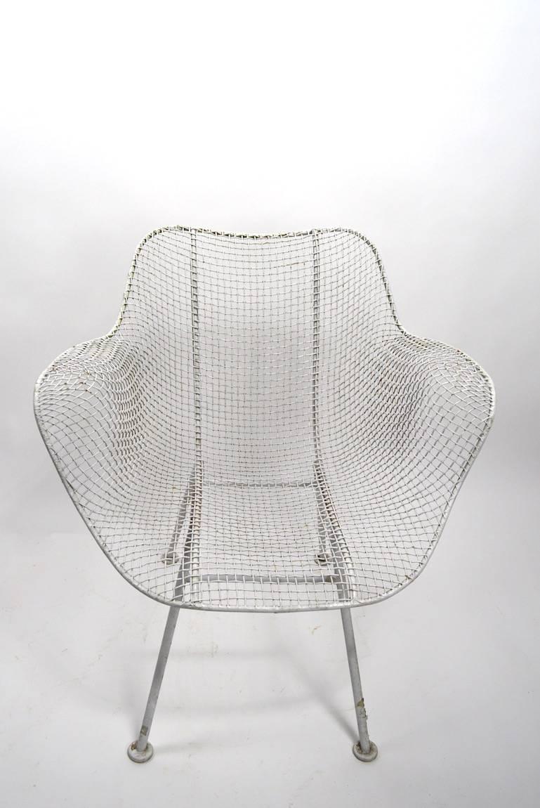 Metal Set of Four Woodard Sculptura Garden Patio Chairs