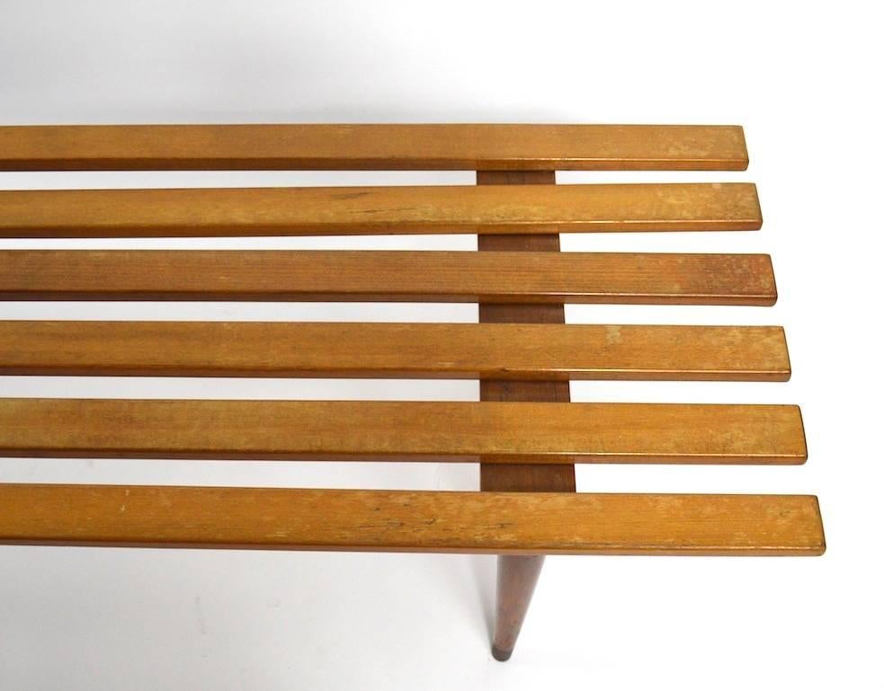 mid century slatted coffee table