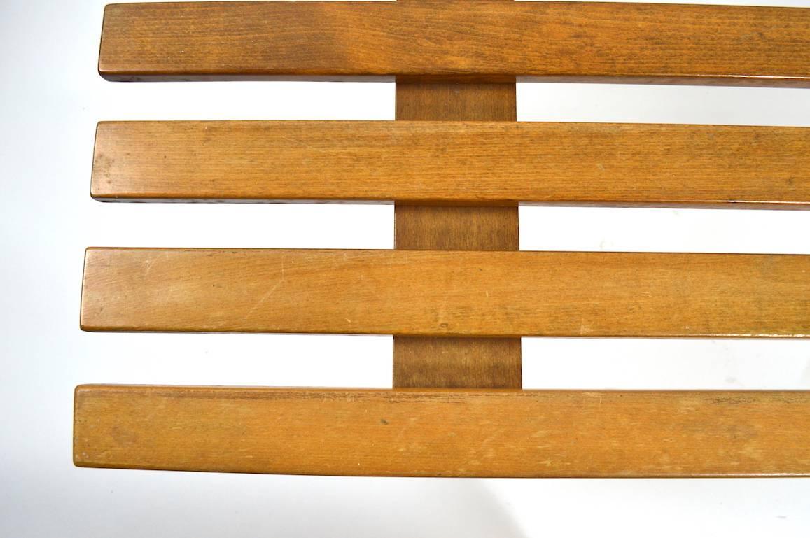 Mid-Century Modern Classic Mid-Century Slat Bench Coffee Table