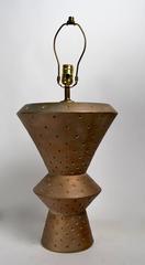 Pair of Architectural Scale Plaster Lamps Marked Bon Art, 1991