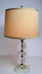 Glam Hollywood Regency Faceted Crystal Lamp Base