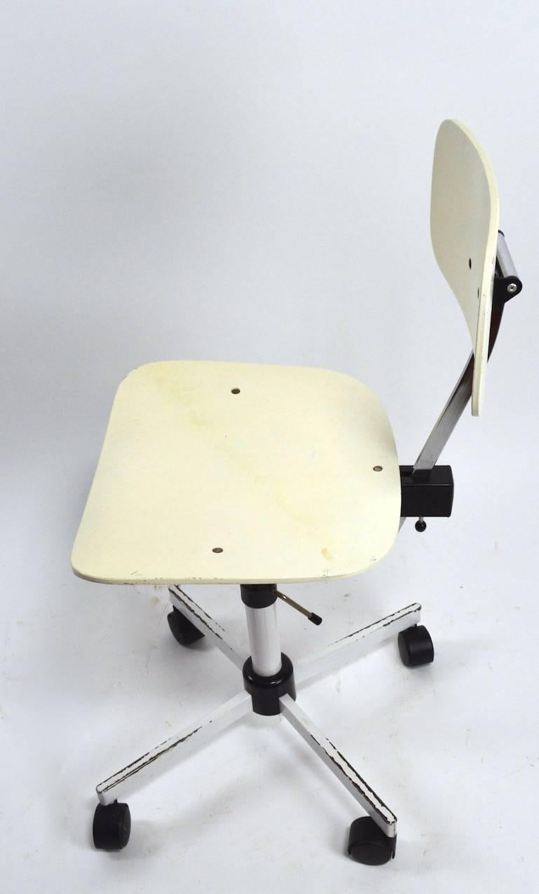Metal Adjustable Danish Modern Kevi Desk Task Swivel Chair
