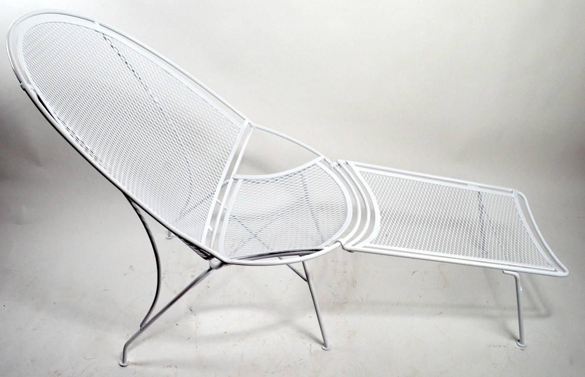 Tempestini for Salterini High Back Lounge with Footrest In Excellent Condition For Sale In New York, NY