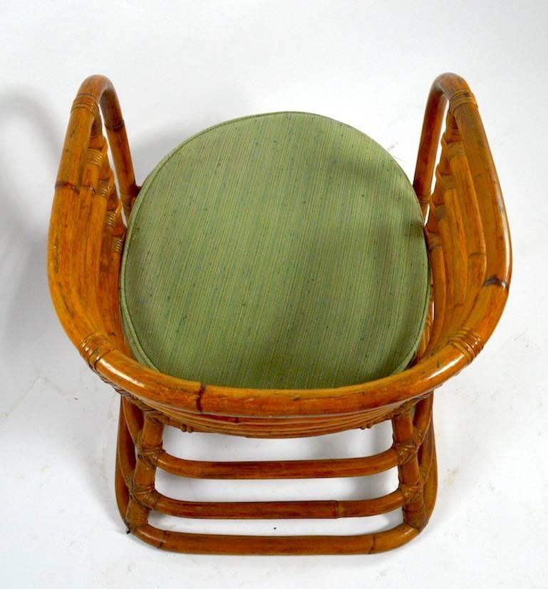 Pair of Ritts Tropitan Bamboo Tub Chairs Possibly Frankl Design 1