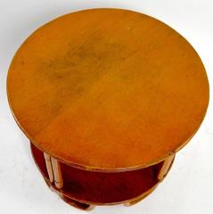 Bamboo and Oak Two-Tier Table Possibly by Frankl