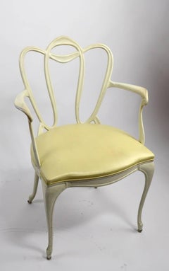 Set Six Patio Dining Chairs in Cast Aluminum by Crucible
