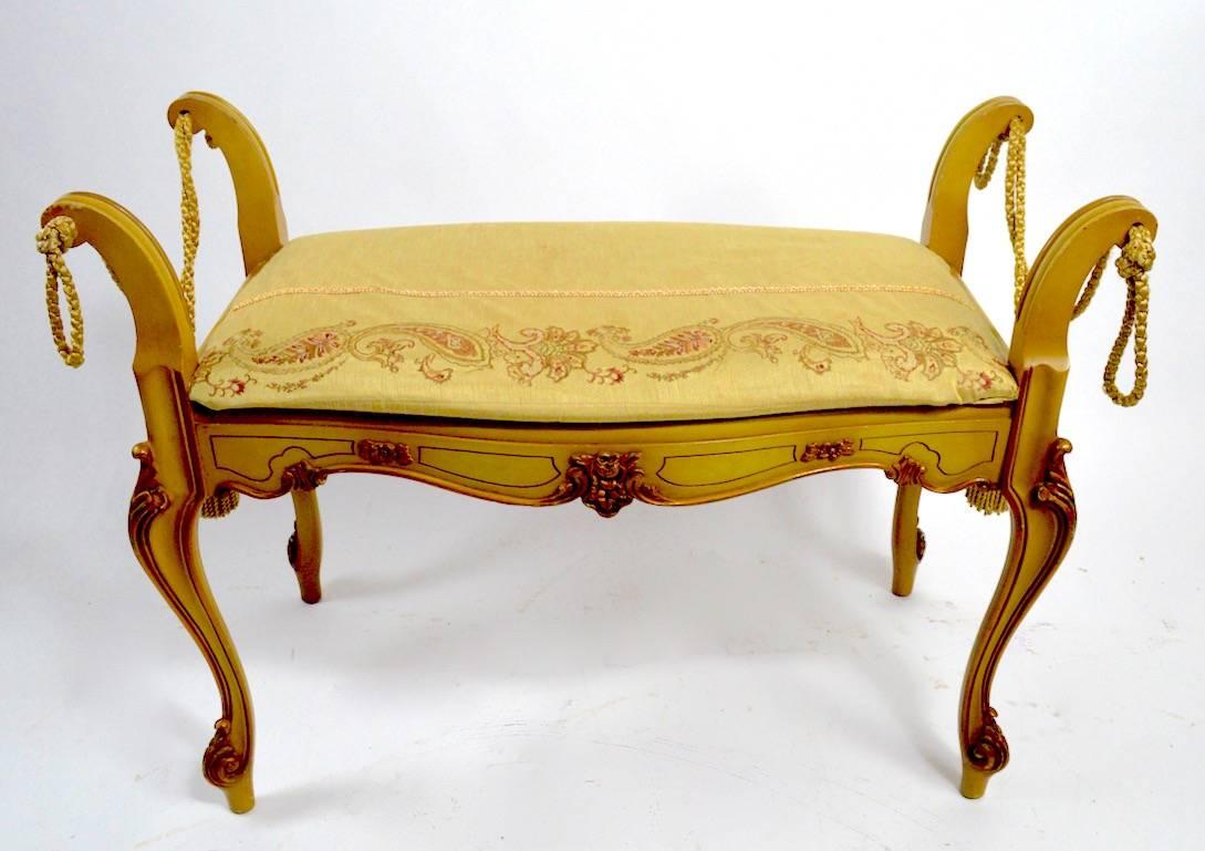 Louis XV Banc de coiffeuse romantique de style français ou italien en vente