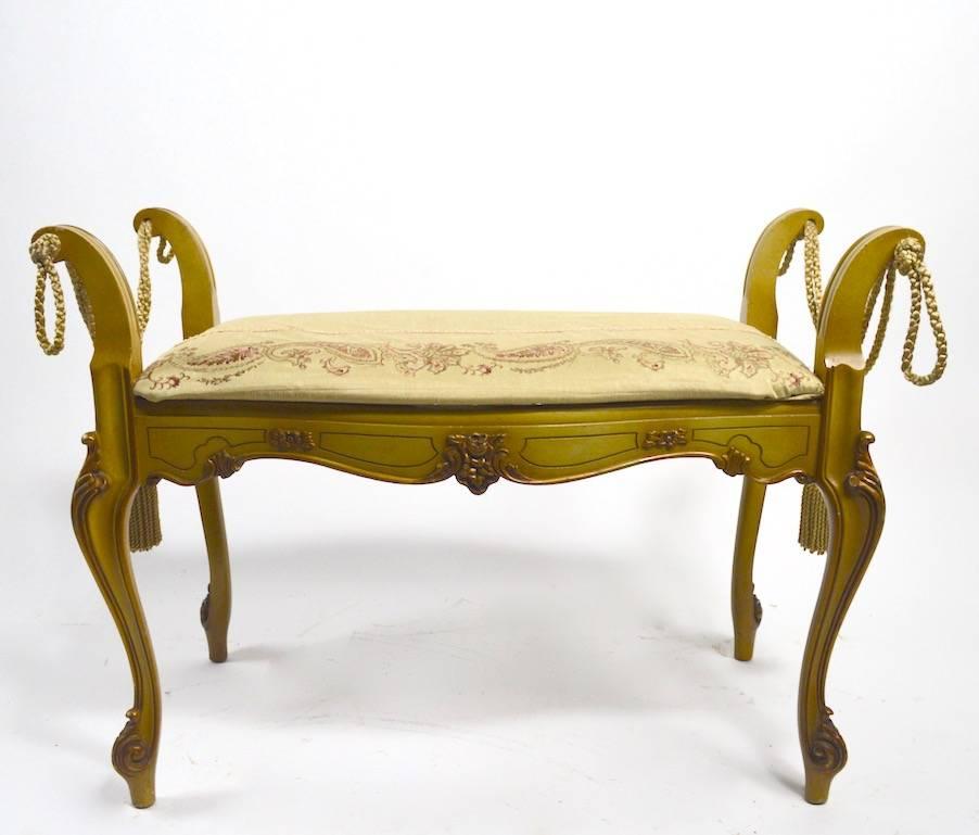 Louis XV Romantic Vanity Bench in the French or Italian Style For Sale