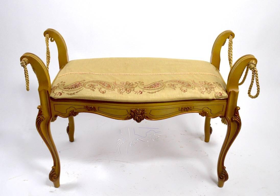 American Romantic Vanity Bench in the French or Italian Style For Sale