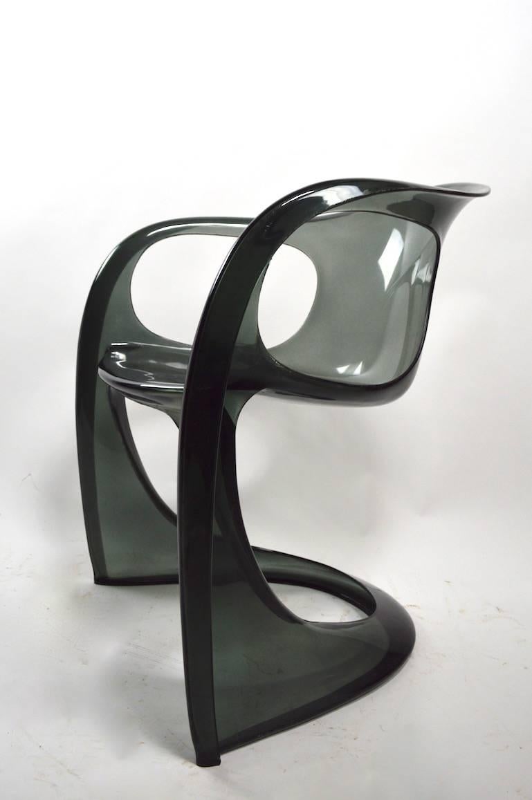 Austrian Smoked Lucite Casalino Chair by Alexander Begge