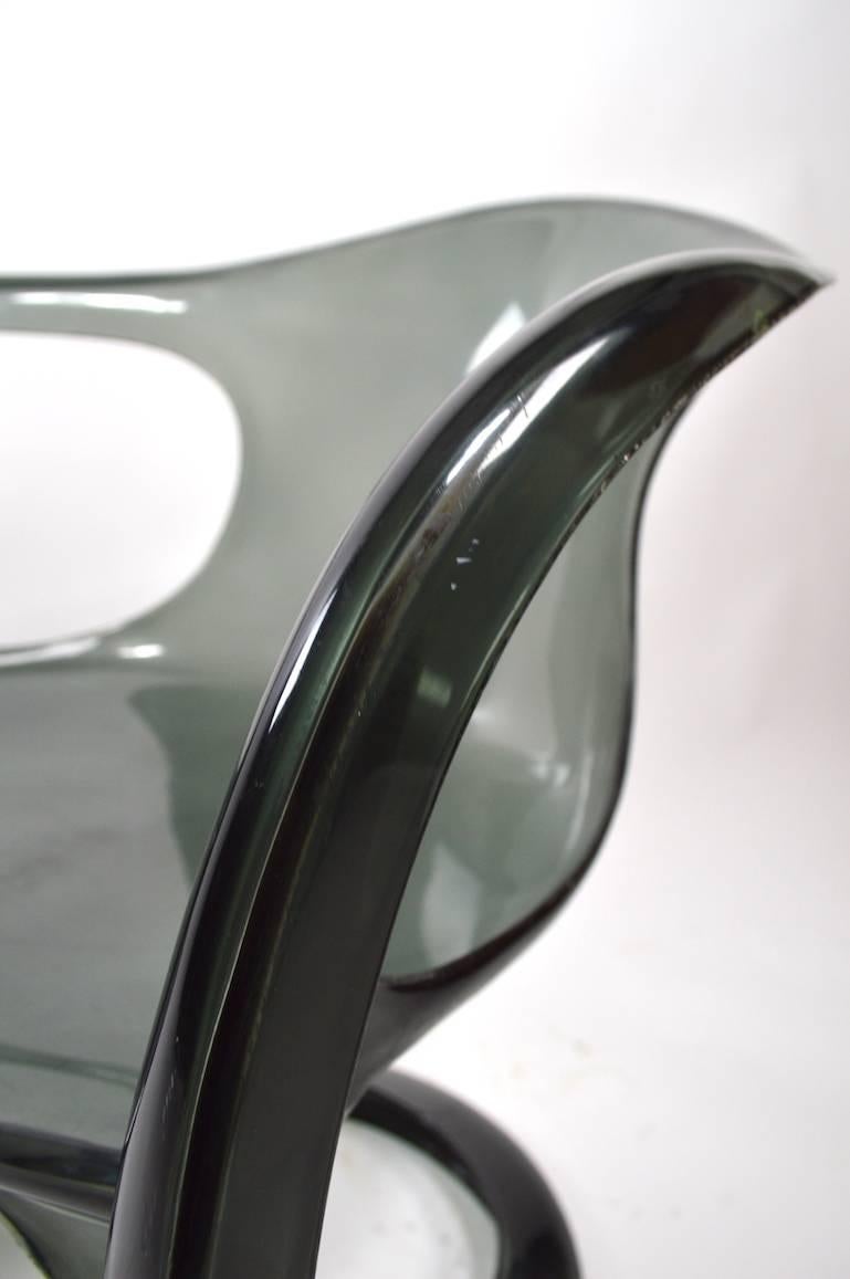 Smoked Lucite Casalino Chair by Alexander Begge In Good Condition In New York, NY