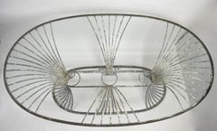Rare Art Deco Garden Table by Leinfelder in Zinc and Glass