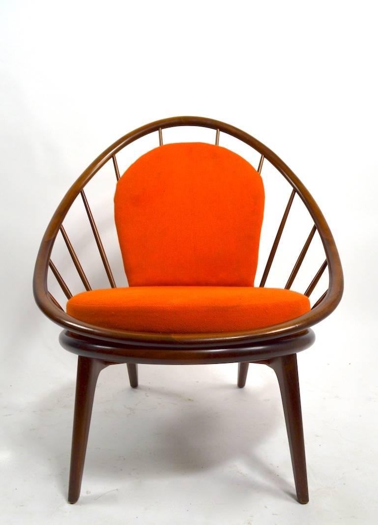 20th Century Ib Kofod-Larsen for Selig Peacock, Hoop Chair Early Example