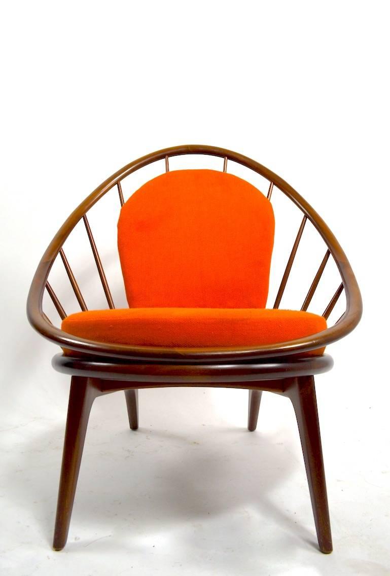 Upholstery Ib Kofod-Larsen for Selig Peacock, Hoop Chair Early Example